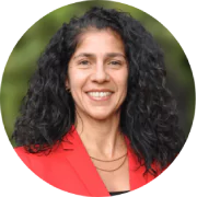 Close-up photograph of Usha Kakaria-Cayaux's face