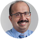 Close-up photograph of Venkataramani Srivathsan's face