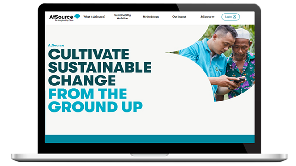 Screenshot of the homepage of the Atsource website