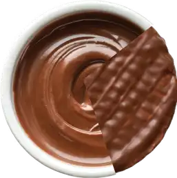 Chocolate liquor in a white cup