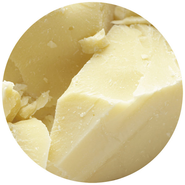 Close up shot white cocoa butter