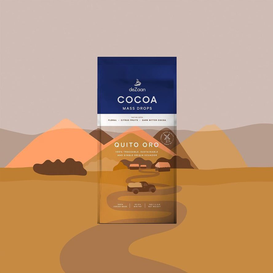 Product image de zaan cocoa mass drop chocolate bar