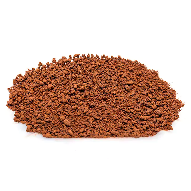Close up shot agglomerated coffee powder