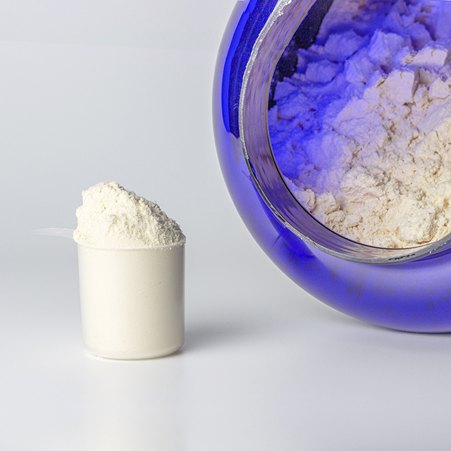 A scoop of Casein caseinate powder