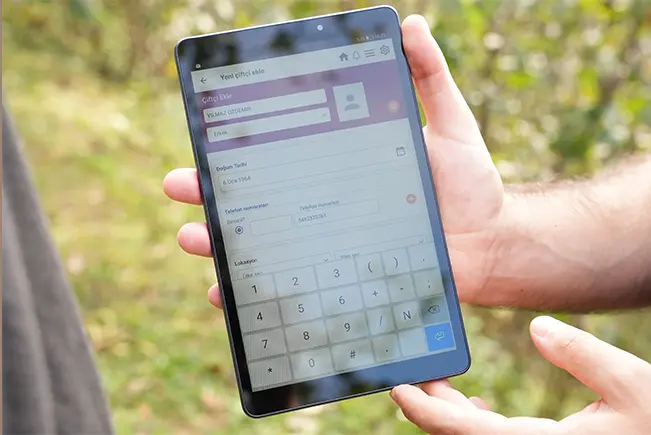 Close up image of a tablet showcasing a website