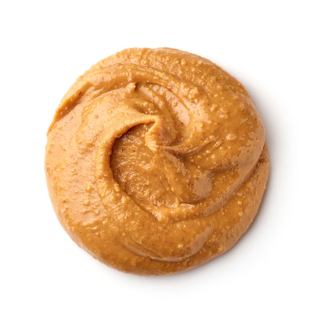 Close up shot of semi smooth nut butter