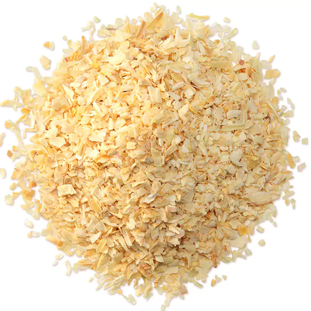 Close up shot of dried chopped onions