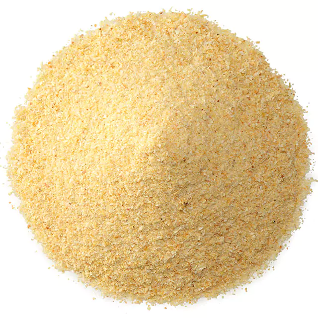 Close up shot of granulated onion powder