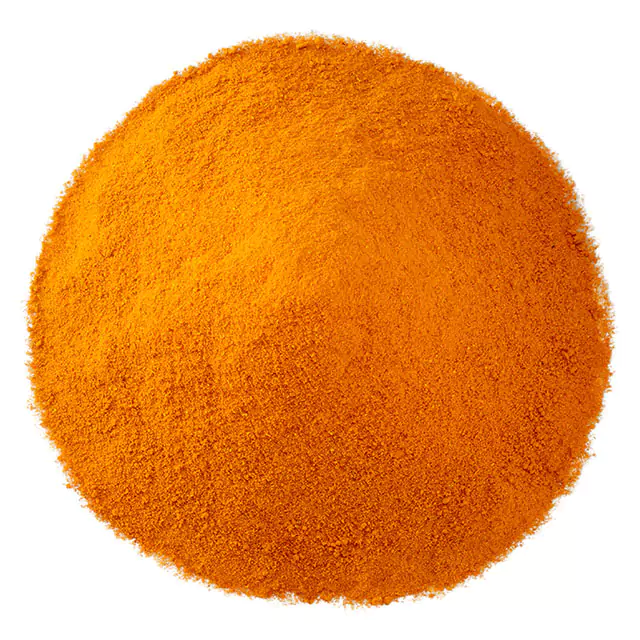 Close up shot of ground turmeric