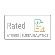 Badge mentioning sustainalytics